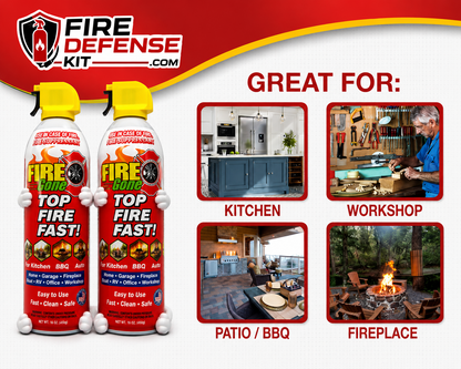 Fire Gone® Fire Suppressant, 2 Pack with Bracket